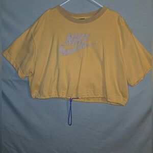 Nike Women's Yellow Crop Top